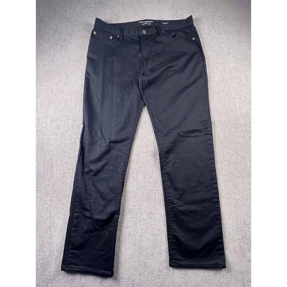 Banana Republic Travel Jeans Men's 33x30 Slim Fit Black Casual Straight Low Rise